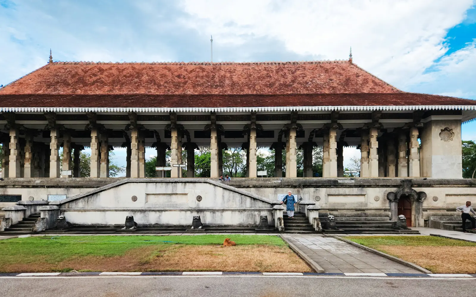 Independence Memorial Hall with its carved stone pillars at Independence Square in Colombo